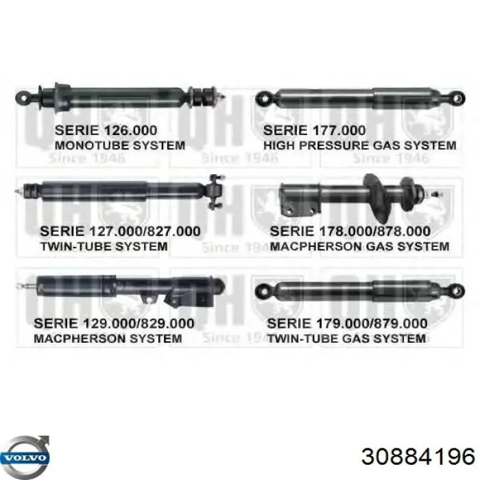 30884196 Volvo Амортизатор передней подвески правый