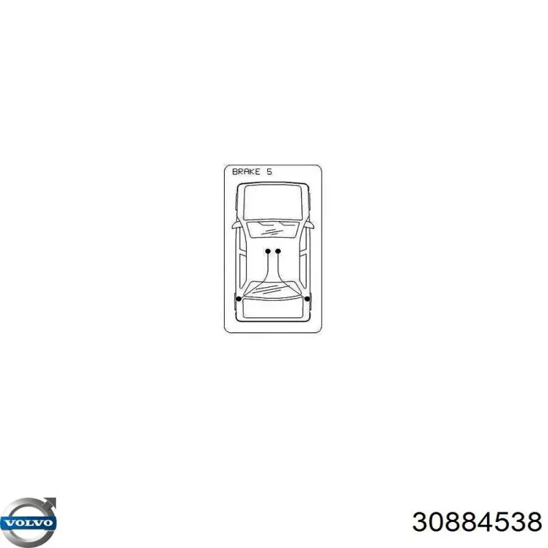 Трос стояночного тормоза задний правый Volvo 30884538 цена, от 26.69 USD