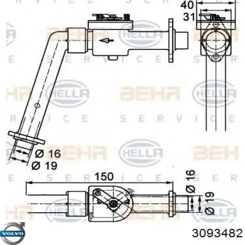3093482 Volvo Кран системы отопления
