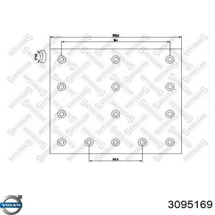 3095169 Volvo Барабанные тормозные колодки