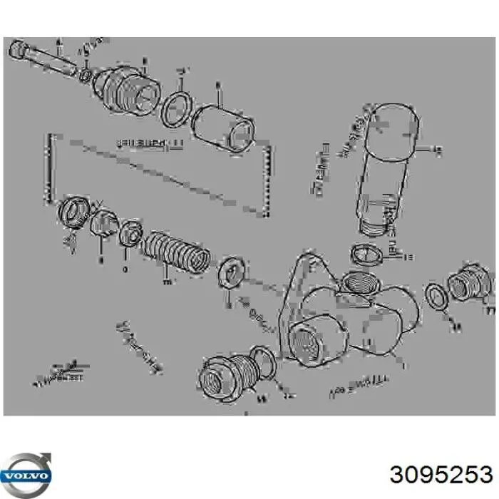 Топливный насос ручной подкачки 3095253 Volvo