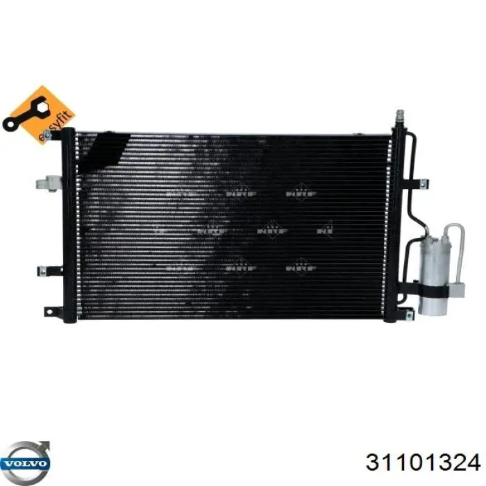 Конденсатор кондиционера Volvo 31101324 цена, от 122.73 USD
