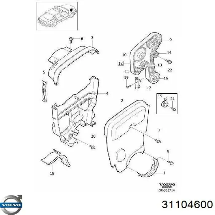 274184 Volvo Ремень двигателя