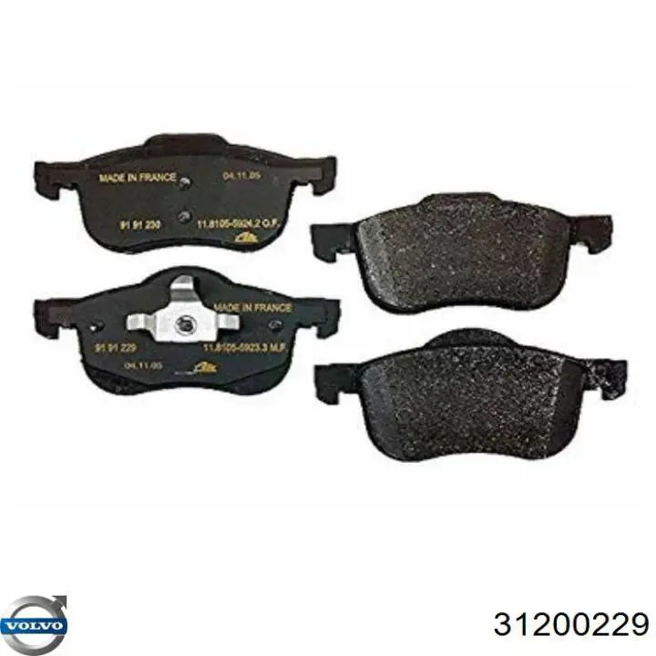 Тормозные колодки Volvo 31200229