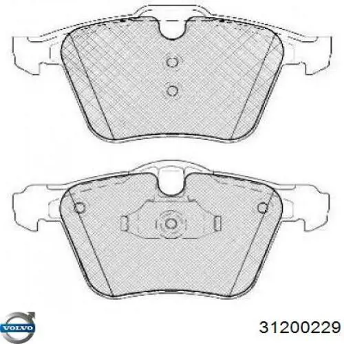 Купить 31200229 Volvo Колодки тормозные