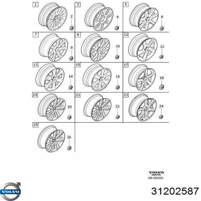  Volvo 31202587 цена, от 849.94 USD
