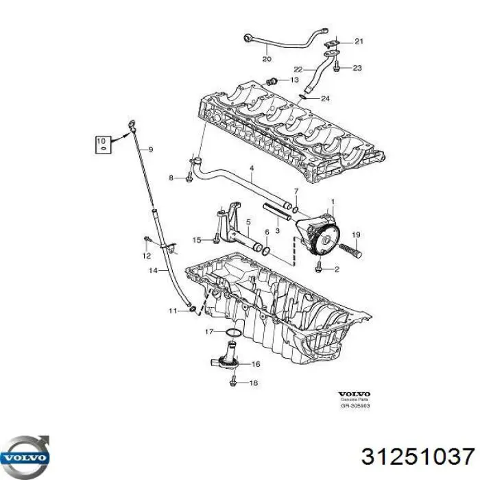 Купить 31251037 Volvo Индикатор уровня масла в двигателе