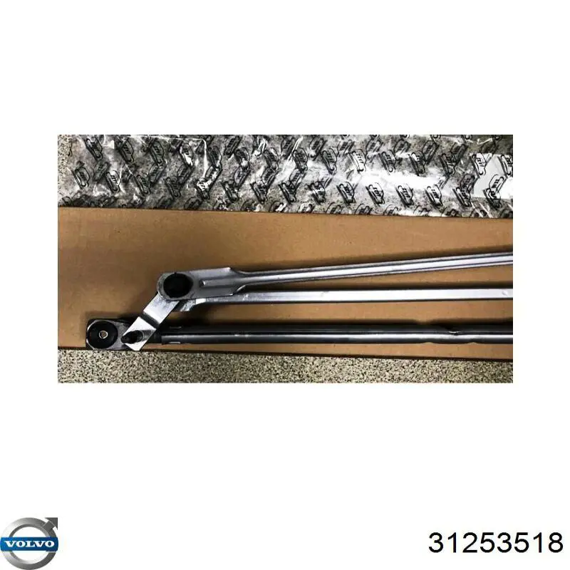 Trapézio de limpador pára-brisas 31253518 Volvo