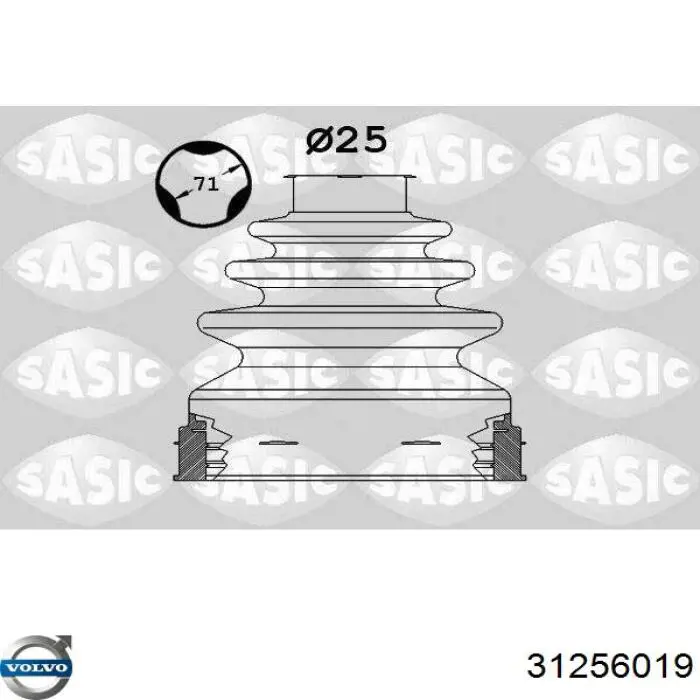 Пыльник шарнира угловых скоростей внутренний передний Volvo 31256019 цена, от 15.17 USD
