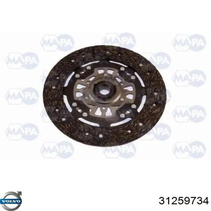 Комплект сцепления (3 части) Volvo 31259734 цена, от 129.34 USD