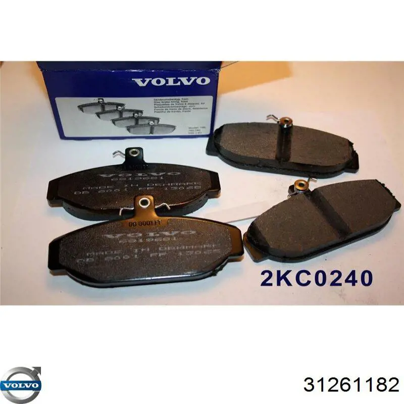 31261182 Volvo колодки тормозные передние дисковые