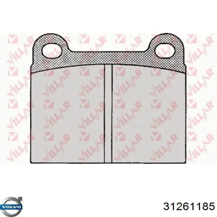 Задние дисковые колодки Volvo 31261185