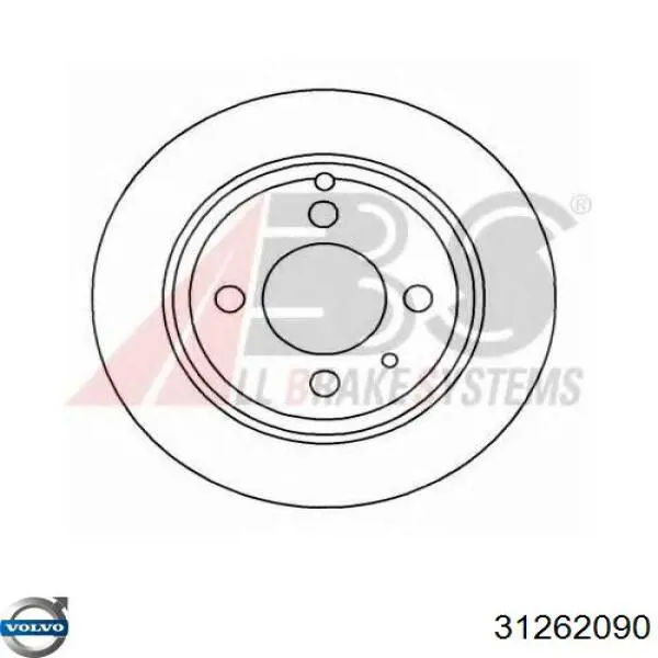 31262090 Volvo диск тормозной задний