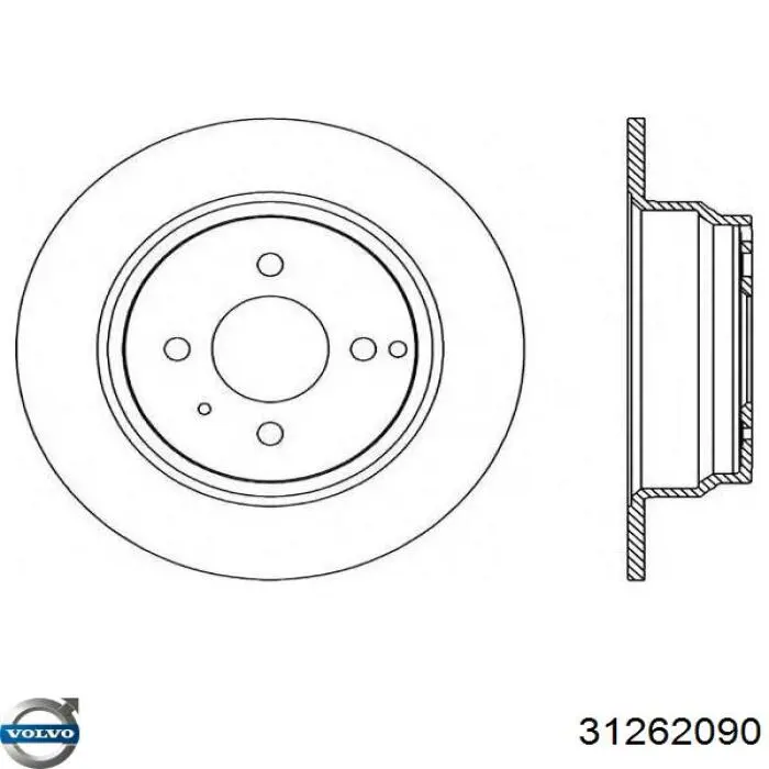 Задний тормозной диск Volvo 31262090 цена, от 27.52 USD