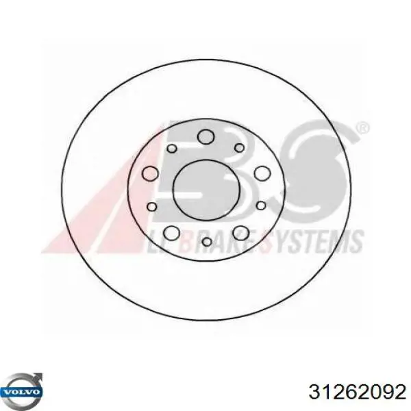 Передние тормозные диски 31262092 Volvo