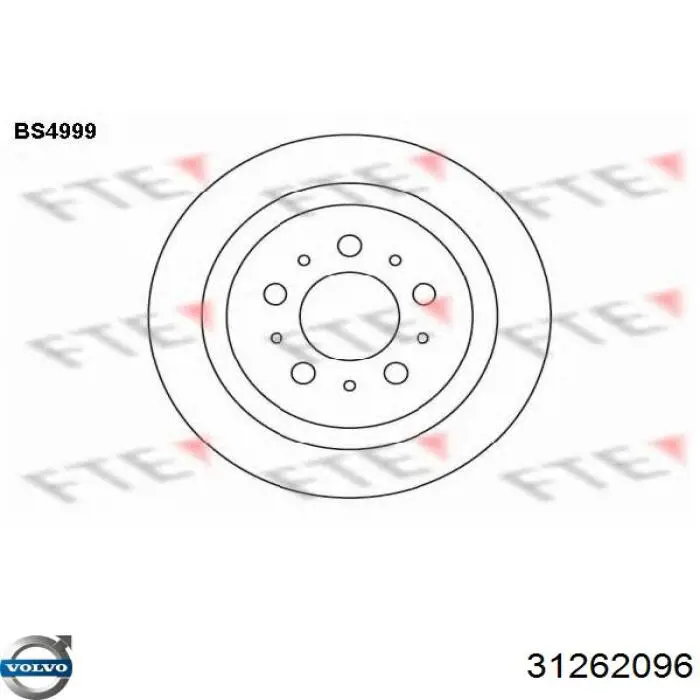 31262096 Volvo Дисковый тормоз