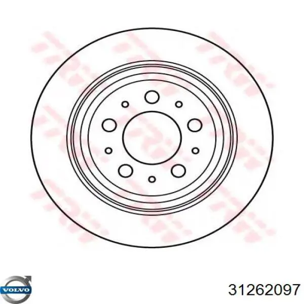 Задний тормозной диск Volvo 31262097 цена, от 34.26 USD