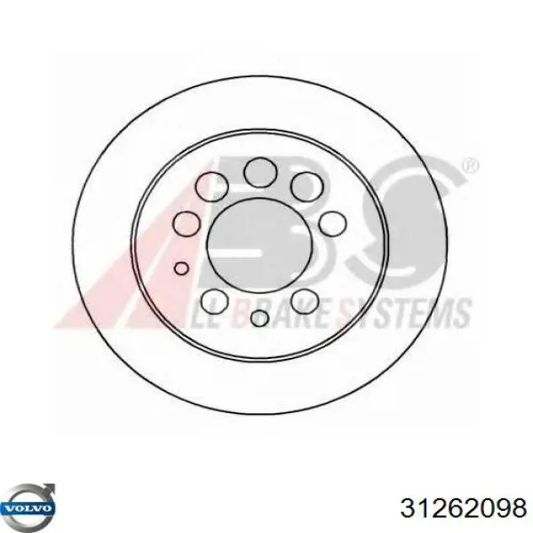Задний тормозной диск Volvo 31262098 цена, от 31.02 USD