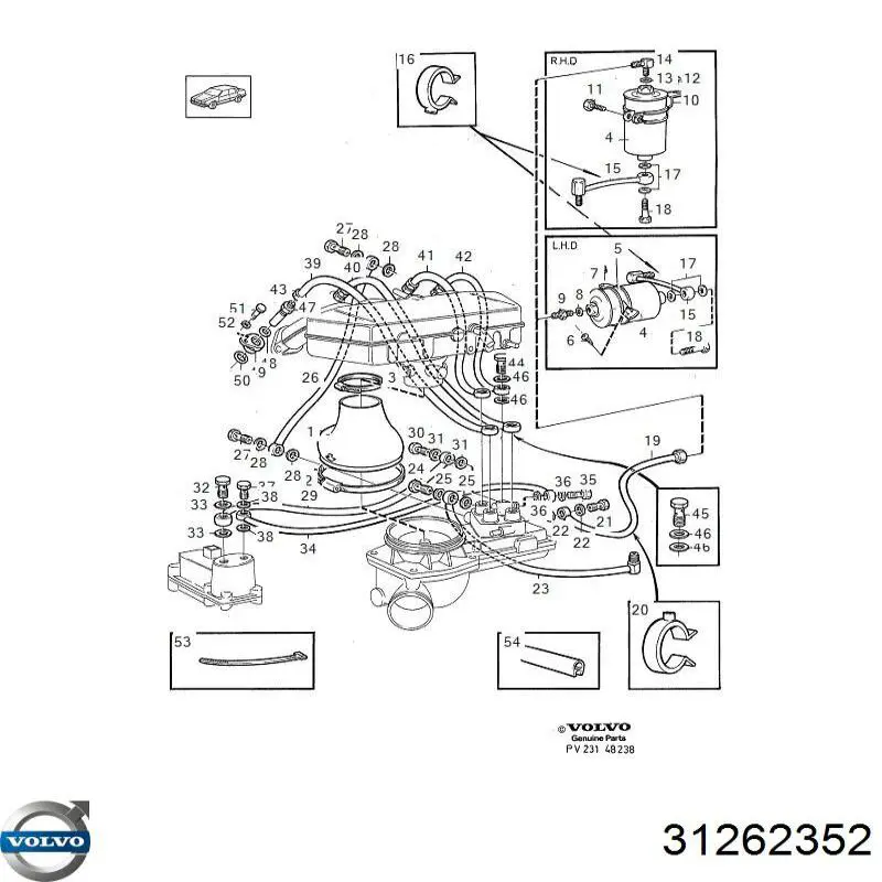 31262352 Volvo топливный фильтр