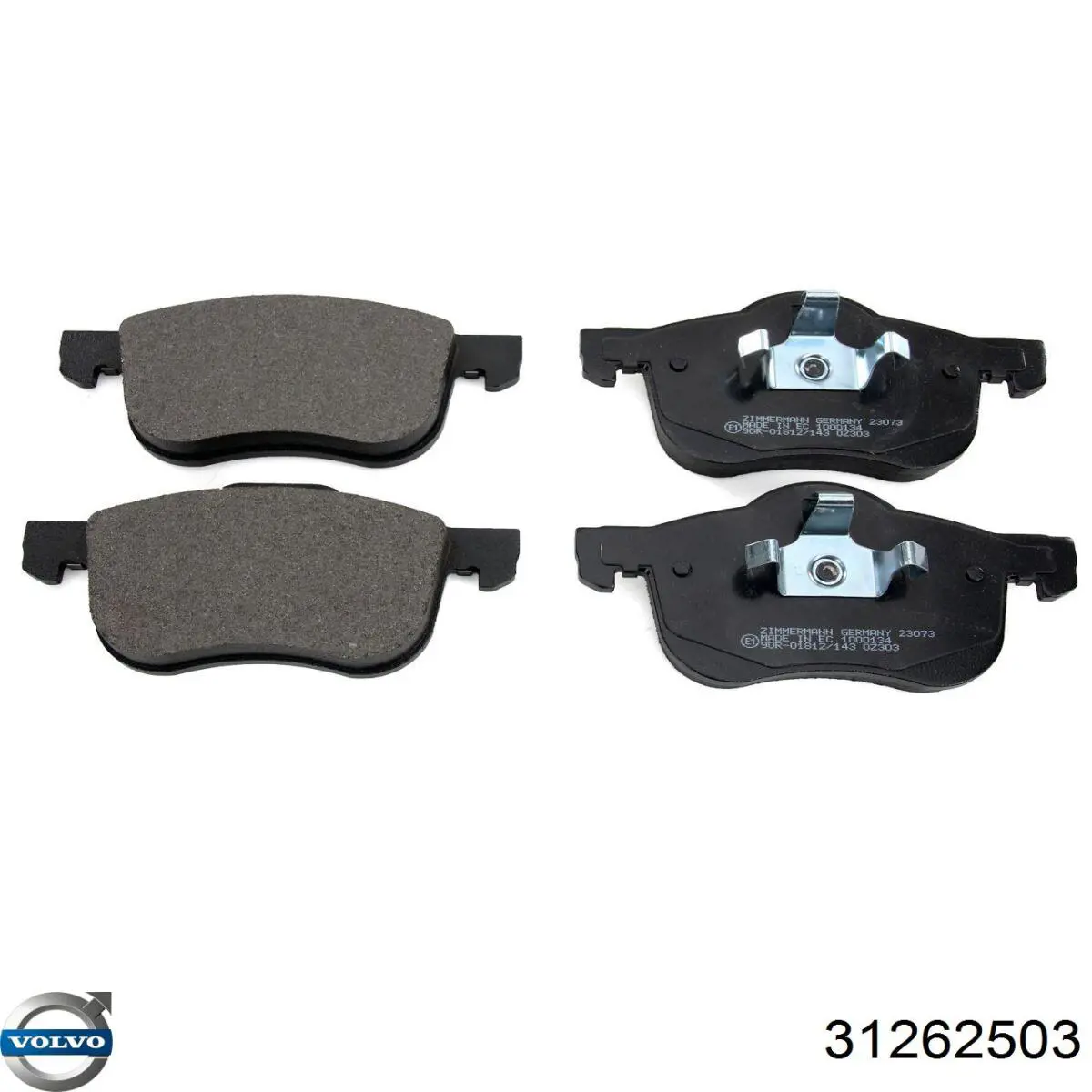 Передние тормозные колодки 31262503 Volvo