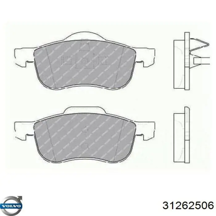 Колодки Volvo 31262506 цена, от 30.63 USD