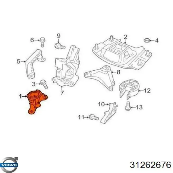 Опора двигателя Volvo 31262676