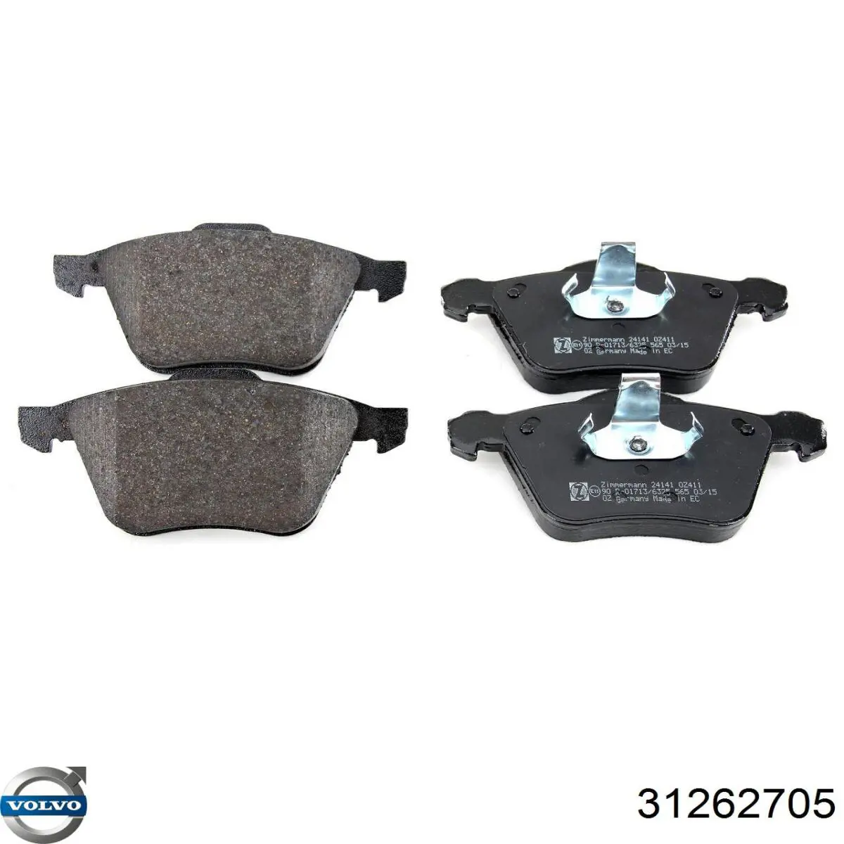 Передние тормозные колодки 31262705 Volvo