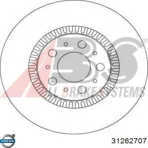 Тормоз дисковый передний Volvo 31262707 цена, от 51.45 USD