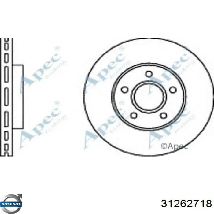 Тормоз дисковый передний Volvo 31262718 цена, от 40.61 USD