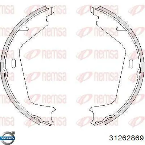 Тормозные колодки стояночного тормоза Volvo 31262869 цена, от 20.90 USD