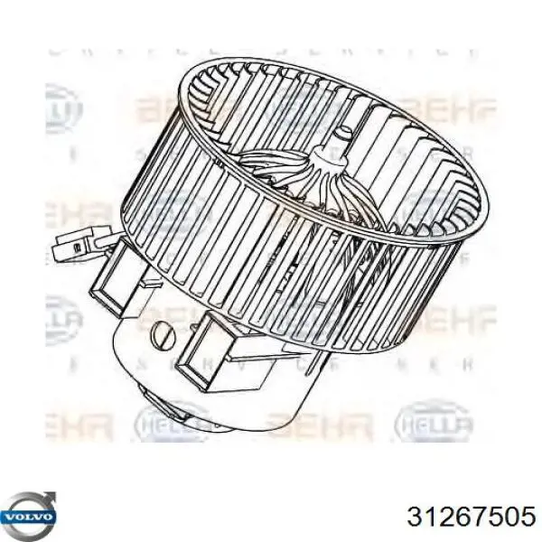 Вентилятор печки 31267505 Volvo