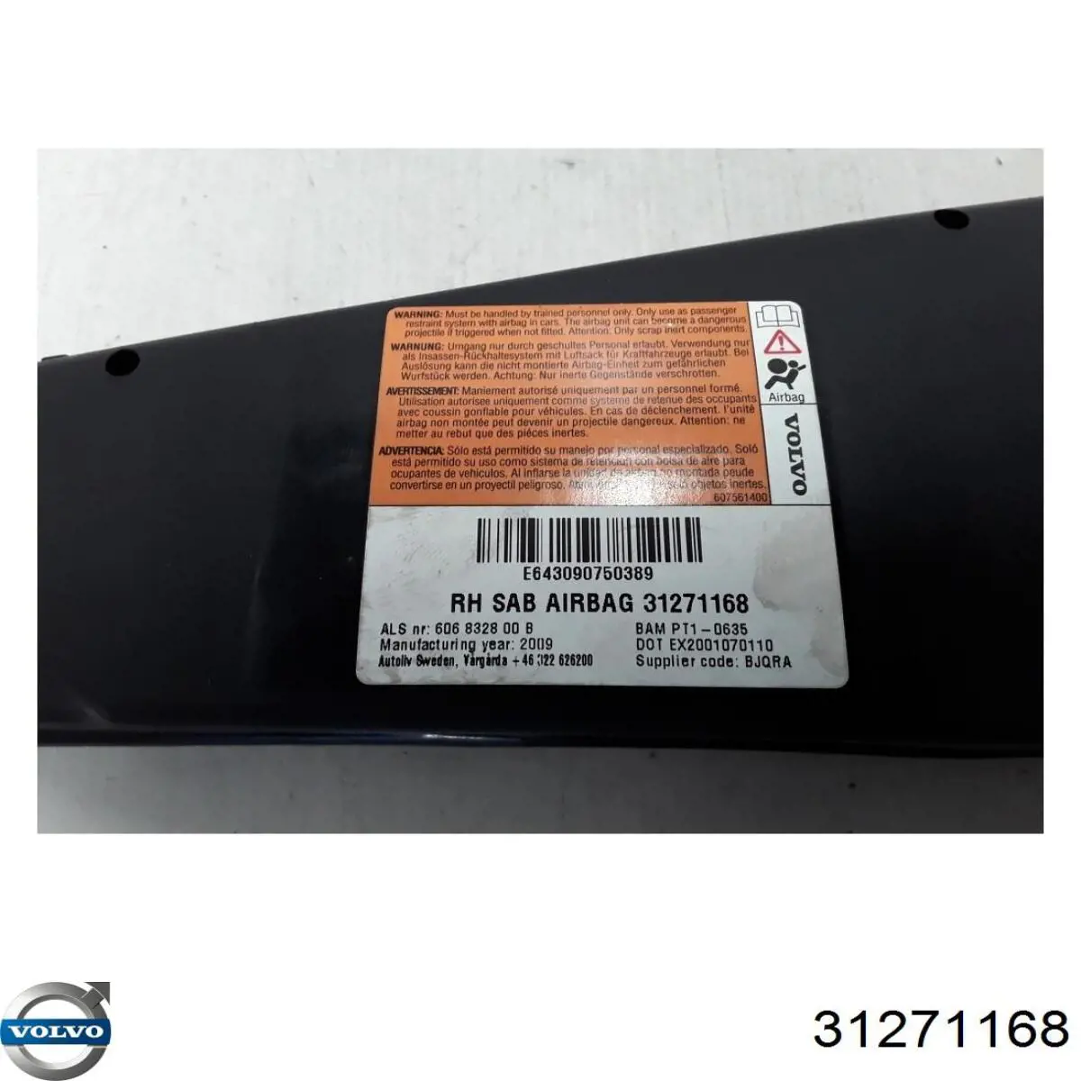 Подушка переднего сиденья Volvo 30642777