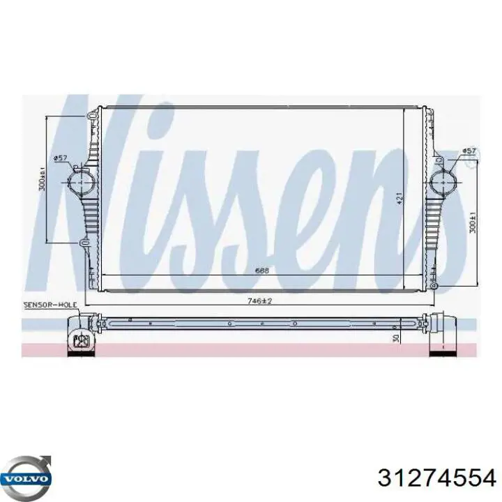 Интеркулер 31274554 Volvo
