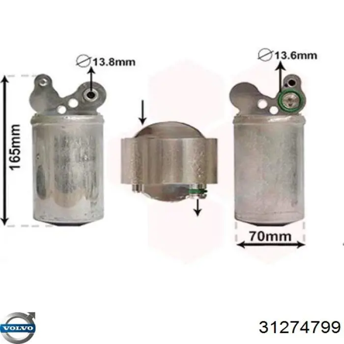 Купить 31274799 Volvo Осушитель кондиционера