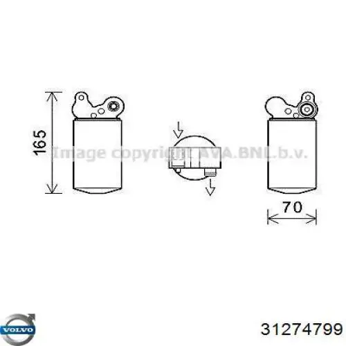31274799 Volvo Ресивер-осушитель кондиционера