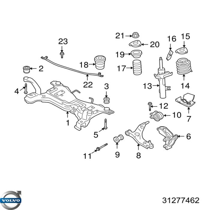 Купить 31277462 Volvo Нижний правый рычаг передней подвески