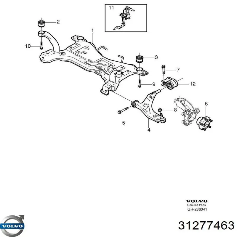 Купить 31277463 Volvo Рычаг передней подвески левый