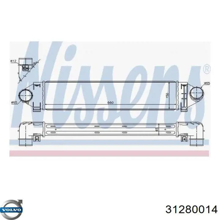 Система охлаждения наддувочного воздуха Volvo 31280014 цена, от 123.73 USD