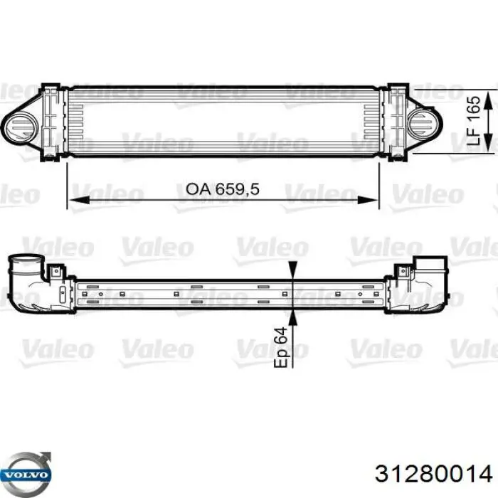 Купить 31280014 Volvo Интеркулер