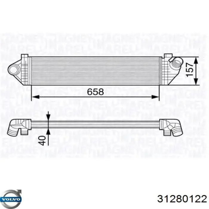 Купить 31280122 Volvo Интеркулер