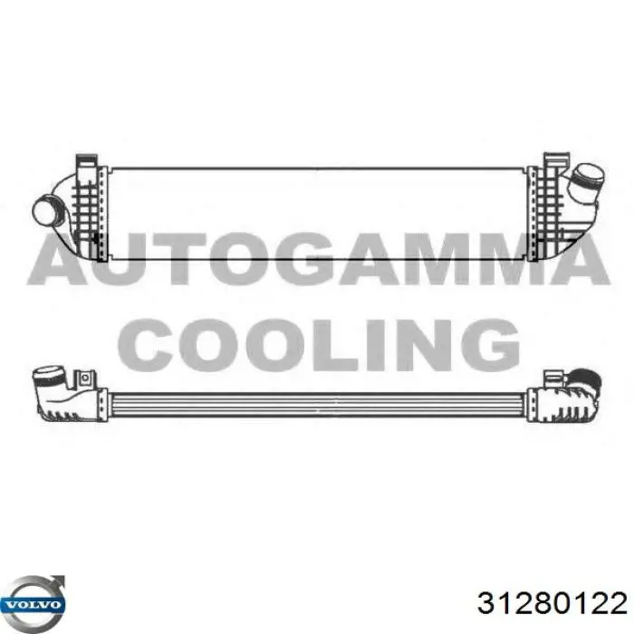 31280122 Volvo radiador de intercooler