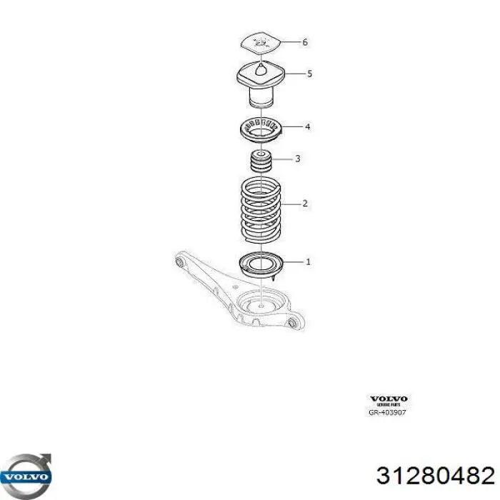 Задняя пружина 31280482 Volvo