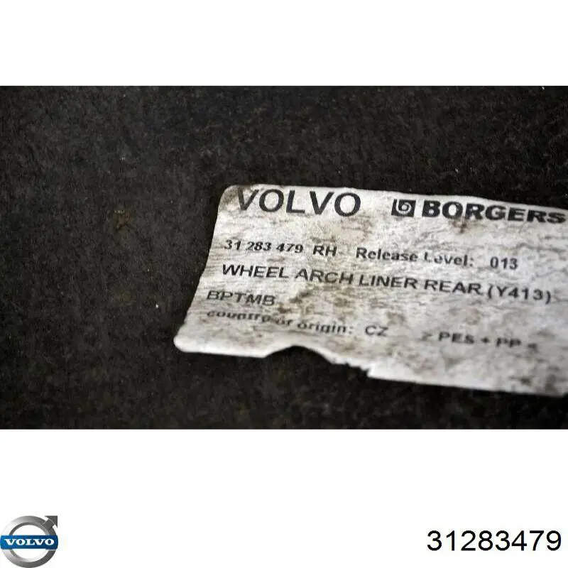 Купить 31283479 Volvo Подкрылок задний правый