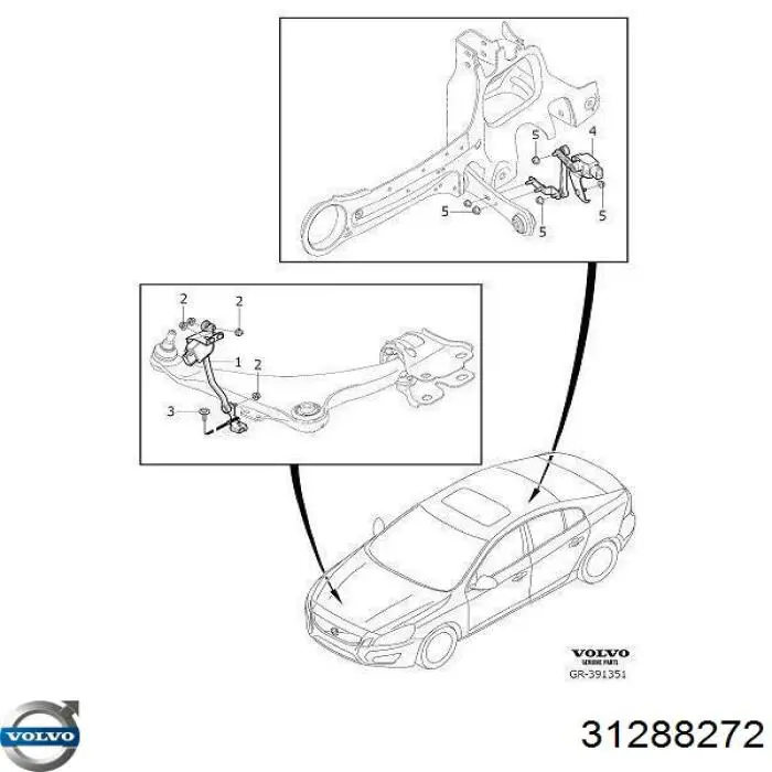 Датчик уровня положения кузова передний правый HHLS2702 Hotaru