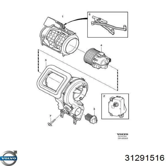 Compre 31291516 Volvo Motor de ventilador de forno (de aquecedor de salão)