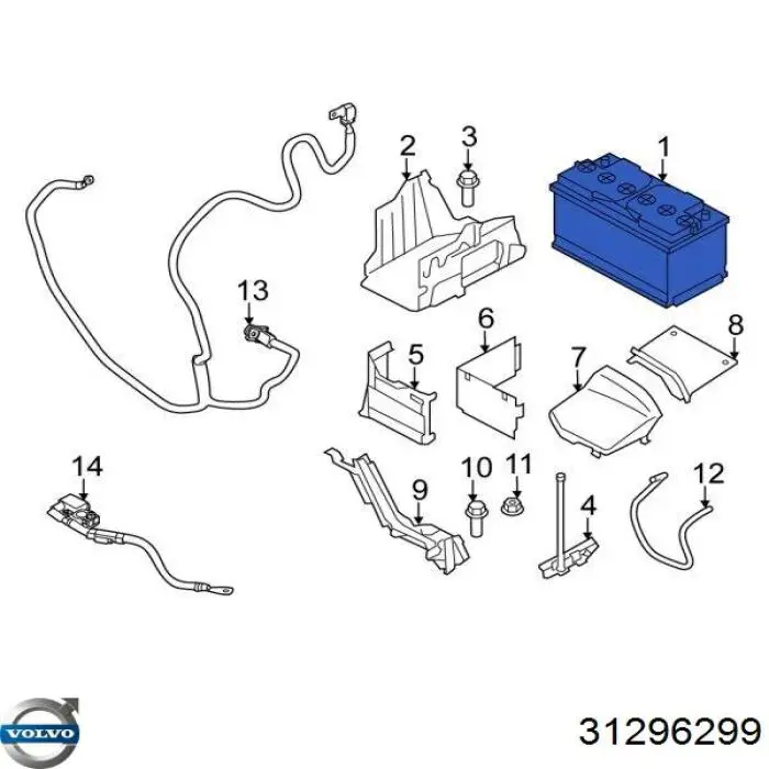 31296299 аккумулятор volvo