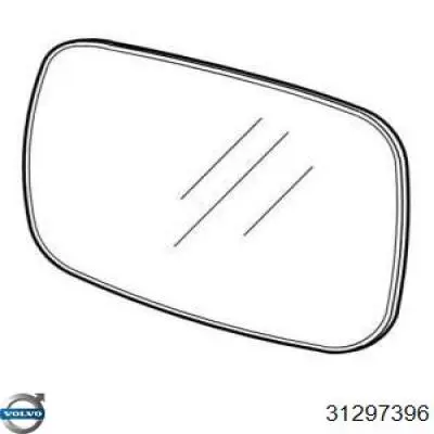 31297396 Volvo зеркальный элемент зеркала заднего вида правого