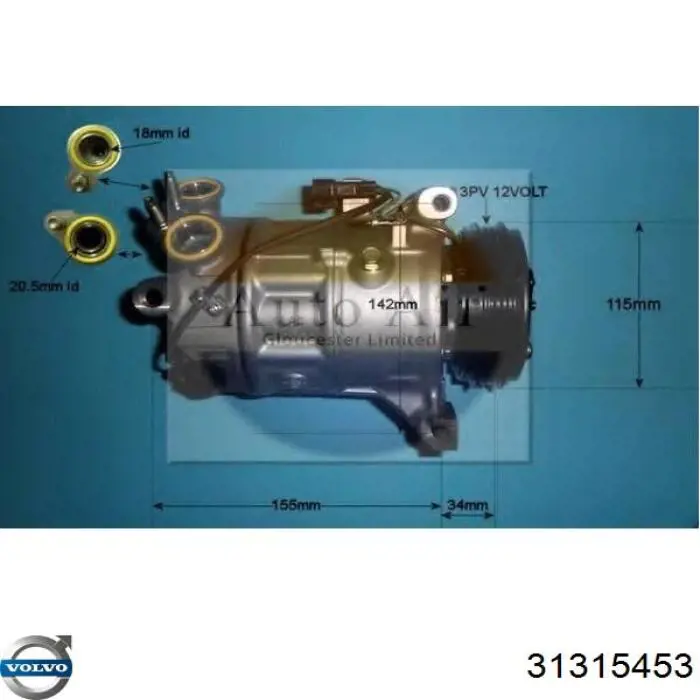 Купить 31315453 Volvo Компрессор климатической установки