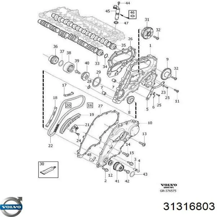 31316803 Volvo polia do gerador