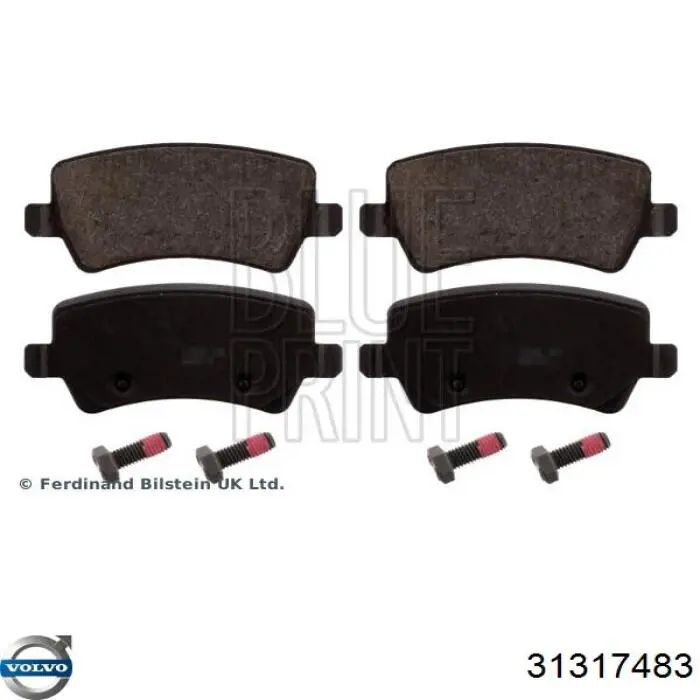 Задние дисковые колодки Volvo 31317483